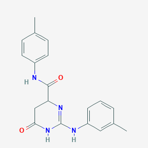 molecular formula C19H20N4O2 B4174442 N-(4-methylphenyl)-2-[(3-methylphenyl)amino]-6-oxo-3,4,5,6-tetrahydro-4-pyrimidinecarboxamide 