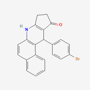 molecular formula C22H16BrNO B4174463 11-(4-bromophenyl)-7,8,9,11-tetrahydro-10H-benzo[f]cyclopenta[b]quinolin-10-one 