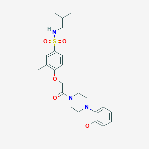 molecular formula C24H33N3O5S B4174469 N-isobutyl-4-{2-[4-(2-methoxyphenyl)-1-piperazinyl]-2-oxoethoxy}-3-methylbenzenesulfonamide 