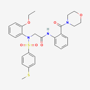 molecular formula C28H31N3O6S2 B4174475 N~2~-(2-ethoxyphenyl)-N~2~-{[4-(methylthio)phenyl]sulfonyl}-N~1~-[2-(4-morpholinylcarbonyl)phenyl]glycinamide 