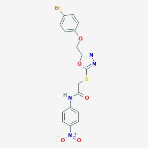 2-({5-[(4-bromophenoxy)methyl]-1,3,4-oxadiazol-2-yl}sulfanyl)-N-{4-nitrophenyl}acetamide