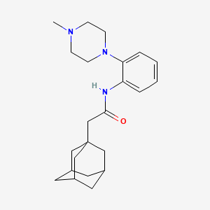 molecular formula C23H33N3O B4174483 2-(1-adamantyl)-N-[2-(4-methyl-1-piperazinyl)phenyl]acetamide 
