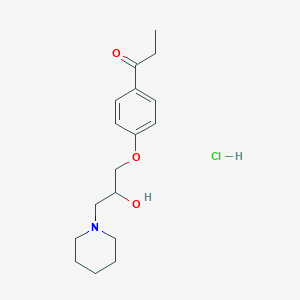 molecular formula C17H26ClNO3 B4174495 1-{4-[2-hydroxy-3-(1-piperidinyl)propoxy]phenyl}-1-propanone hydrochloride 