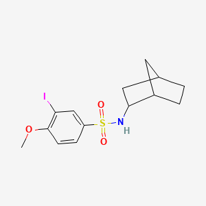 molecular formula C14H18INO3S B4174497 N-bicyclo[2.2.1]hept-2-yl-3-iodo-4-methoxybenzenesulfonamide 