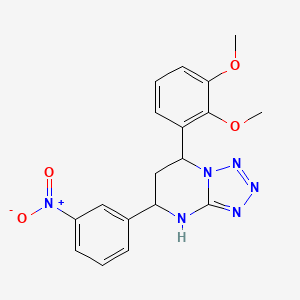 molecular formula C18H18N6O4 B4174535 7-(2,3-dimethoxyphenyl)-5-(3-nitrophenyl)-4,5,6,7-tetrahydrotetrazolo[1,5-a]pyrimidine 