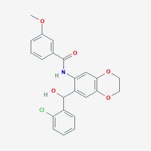 molecular formula C23H20ClNO5 B4174603 N-{7-[(2-chlorophenyl)(hydroxy)methyl]-2,3-dihydro-1,4-benzodioxin-6-yl}-3-methoxybenzamide 