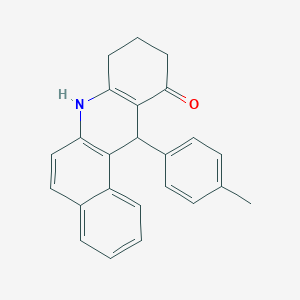molecular formula C24H21NO B4174655 12-(4-methylphenyl)-8,9,10,12-tetrahydrobenzo[a]acridin-11(7H)-one 