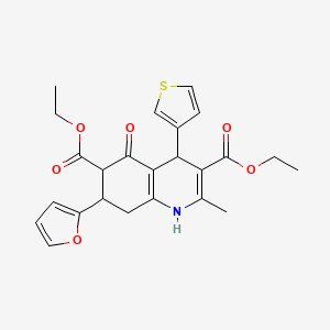 diethyl 7-(2-furyl)-2-methyl-5-oxo-4-(3-thienyl)-1,4,5,6,7,8-hexahydro-3,6-quinolinedicarboxylate