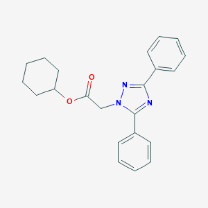 molecular formula C22H23N3O2 B417474 (3,5-Diphenyl-[1,2,4]triazol-1-yl)-acetic acid cyclohexyl ester 