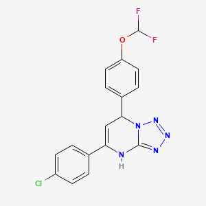 molecular formula C17H12ClF2N5O B4174751 5-(4-chlorophenyl)-7-[4-(difluoromethoxy)phenyl]-4,7-dihydrotetrazolo[1,5-a]pyrimidine 