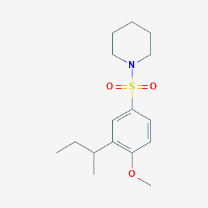 molecular formula C16H25NO3S B4174759 1-[(3-sec-butyl-4-methoxyphenyl)sulfonyl]piperidine 