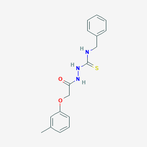 2-{[(3-methylphenyl)oxy]acetyl}-N-(phenylmethyl)hydrazinecarbothioamide