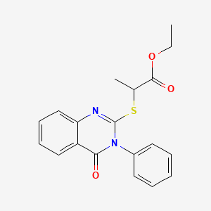 ethyl 2-[(4-oxo-3-phenyl-3,4-dihydro-2-quinazolinyl)thio]propanoate