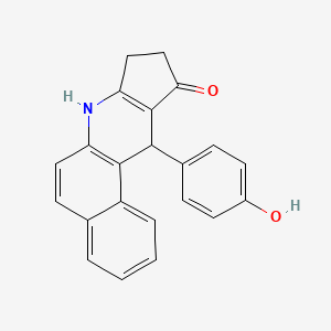 molecular formula C22H17NO2 B4174808 11-(4-hydroxyphenyl)-7,8,9,11-tetrahydro-10H-benzo[f]cyclopenta[b]quinolin-10-one 