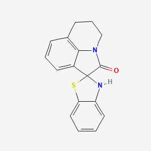 molecular formula C17H14N2OS B4174833 5',6'-dihydro-3H,4'H-spiro[1,3-benzothiazole-2,1'-pyrrolo[3,2,1-ij]quinolin]-2'-one 