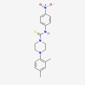 molecular formula C19H22N4O2S B4174843 4-(2,4-dimethylphenyl)-N-(4-nitrophenyl)-1-piperazinecarbothioamide 