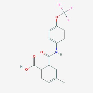 molecular formula C16H16F3NO4 B4174867 4-methyl-6-({[4-(trifluoromethoxy)phenyl]amino}carbonyl)-3-cyclohexene-1-carboxylic acid 