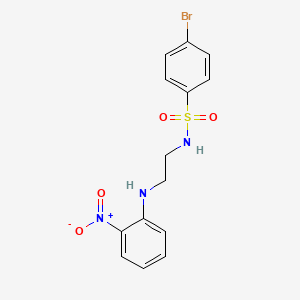 molecular formula C14H14BrN3O4S B4174870 4-bromo-N-{2-[(2-nitrophenyl)amino]ethyl}benzenesulfonamide 