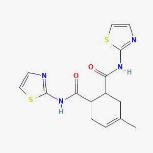 molecular formula C15H16N4O2S2 B4174886 4-methyl-N,N'-di-1,3-thiazol-2-yl-4-cyclohexene-1,2-dicarboxamide 