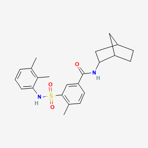 molecular formula C23H28N2O3S B4174898 N-bicyclo[2.2.1]hept-2-yl-3-{[(2,3-dimethylphenyl)amino]sulfonyl}-4-methylbenzamide 