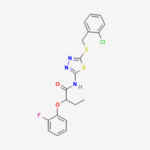 N-{5-[(2-chlorobenzyl)thio]-1,3,4-thiadiazol-2-yl}-2-(2-fluorophenoxy)butanamide