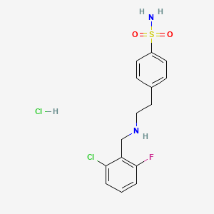 molecular formula C15H17Cl2FN2O2S B4174918 4-{2-[(2-chloro-6-fluorobenzyl)amino]ethyl}benzenesulfonamide hydrochloride 