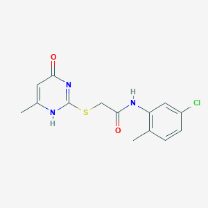 molecular formula C14H14ClN3O2S B417493 N-(5-chloro-2-methylphenyl)-2-[(6-methyl-4-oxo-1H-pyrimidin-2-yl)sulfanyl]acetamide 