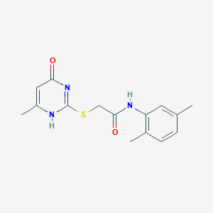 N-(2,5-dimethylphenyl)-2-[(6-methyl-4-oxo-1H-pyrimidin-2-yl)sulfanyl]acetamide