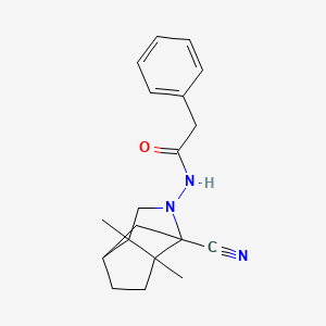 molecular formula C19H23N3O B4174982 N-(3-cyano-6,7-dimethyl-4-azatricyclo[4.3.0.0~3,7~]non-4-yl)-2-phenylacetamide 