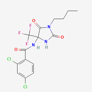 molecular formula C15H14Cl2F3N3O3 B4175007 N-[1-butyl-2,5-dioxo-4-(trifluoromethyl)-4-imidazolidinyl]-2,4-dichlorobenzamide 