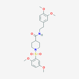 molecular formula C24H32N2O7S B4175020 N-[2-(3,4-dimethoxyphenyl)ethyl]-1-[(2,5-dimethoxyphenyl)sulfonyl]-4-piperidinecarboxamide 