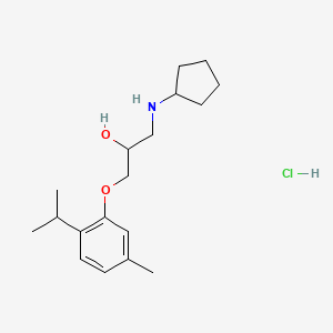 molecular formula C18H30ClNO2 B4175044 1-(cyclopentylamino)-3-(2-isopropyl-5-methylphenoxy)-2-propanol hydrochloride 