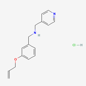 molecular formula C16H19ClN2O B4175049 [3-(allyloxy)benzyl](4-pyridinylmethyl)amine hydrochloride 