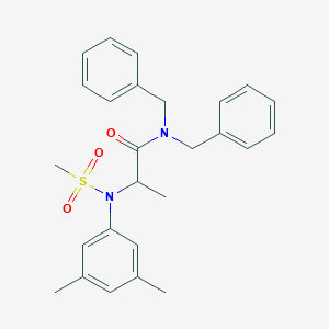 molecular formula C26H30N2O3S B4175157 N~1~,N~1~-dibenzyl-N~2~-(3,5-dimethylphenyl)-N~2~-(methylsulfonyl)alaninamide 