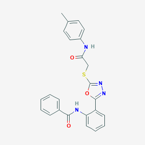 N-{2-[5-({2-[(4-methylphenyl)amino]-2-oxoethyl}sulfanyl)-1,3,4-oxadiazol-2-yl]phenyl}benzamide