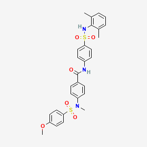 molecular formula C29H29N3O6S2 B4175170 N-(4-{[(2,6-dimethylphenyl)amino]sulfonyl}phenyl)-4-[[(4-methoxyphenyl)sulfonyl](methyl)amino]benzamide 