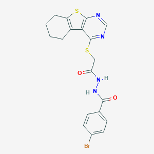 N'-[(4-bromophenyl)carbonyl]-2-(5,6,7,8-tetrahydro[1]benzothieno[2,3-d]pyrimidin-4-ylsulfanyl)acetohydrazide