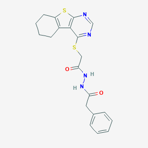 N'-(phenylacetyl)-2-(5,6,7,8-tetrahydro[1]benzothieno[2,3-d]pyrimidin-4-ylsulfanyl)acetohydrazide