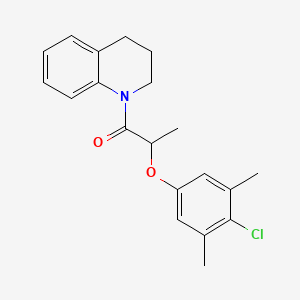 molecular formula C20H22ClNO2 B4175212 1-[2-(4-chloro-3,5-dimethylphenoxy)propanoyl]-1,2,3,4-tetrahydroquinoline 