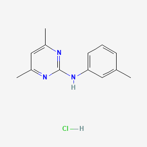 molecular formula C13H16ClN3 B4175219 4,6-dimethyl-N-(3-methylphenyl)-2-pyrimidinamine hydrochloride 