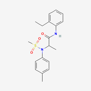 molecular formula C19H24N2O3S B4175230 N~1~-(2-ethylphenyl)-N~2~-(4-methylphenyl)-N~2~-(methylsulfonyl)alaninamide 