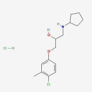 molecular formula C15H23Cl2NO2 B4175257 1-(4-chloro-3-methylphenoxy)-3-(cyclopentylamino)-2-propanol hydrochloride 