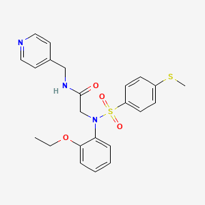 molecular formula C23H25N3O4S2 B4175260 N~2~-(2-ethoxyphenyl)-N~2~-{[4-(methylthio)phenyl]sulfonyl}-N~1~-(4-pyridinylmethyl)glycinamide 