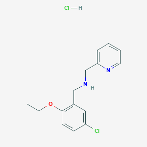 molecular formula C15H18Cl2N2O B4175279 (5-chloro-2-ethoxybenzyl)(2-pyridinylmethyl)amine hydrochloride 