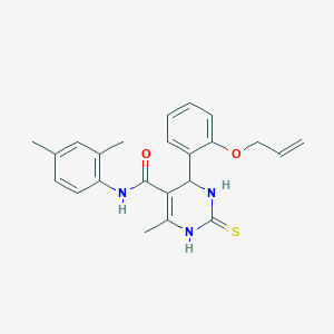 molecular formula C23H25N3O2S B4175284 4-[2-(allyloxy)phenyl]-N-(2,4-dimethylphenyl)-6-methyl-2-thioxo-1,2,3,4-tetrahydro-5-pyrimidinecarboxamide 