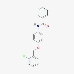 molecular formula C20H16ClNO2 B417532 N-(4-{[(2-chlorophenyl)methyl]oxy}phenyl)benzamide 