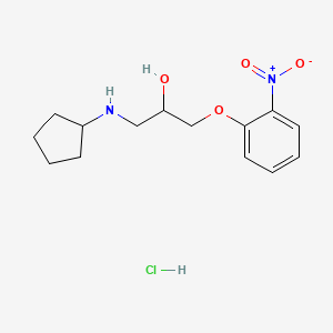 molecular formula C14H21ClN2O4 B4175321 1-(cyclopentylamino)-3-(2-nitrophenoxy)-2-propanol hydrochloride 