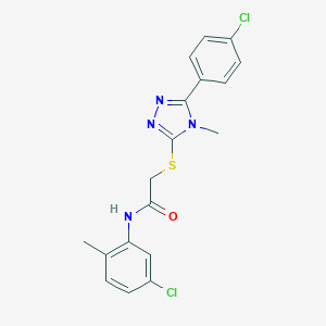 N-(5-chloro-2-methylphenyl)-2-{[5-(4-chlorophenyl)-4-methyl-4H-1,2,4-triazol-3-yl]sulfanyl}acetamide