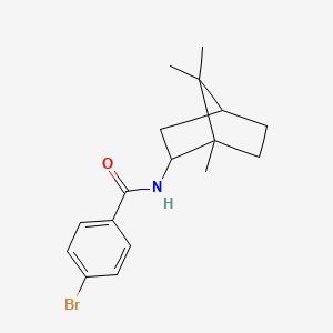 molecular formula C17H22BrNO B4175375 4-bromo-N-(1,7,7-trimethylbicyclo[2.2.1]hept-2-yl)benzamide 