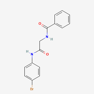 molecular formula C15H13BrN2O2 B4175395 N-{2-[(4-bromophenyl)amino]-2-oxoethyl}benzamide 